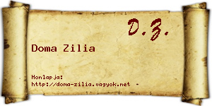 Doma Zilia névjegykártya